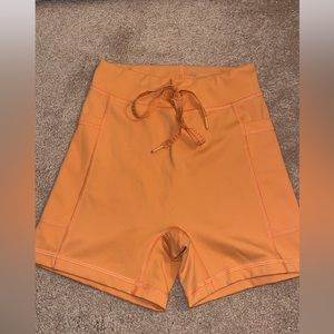 Orange aerie biker shorts